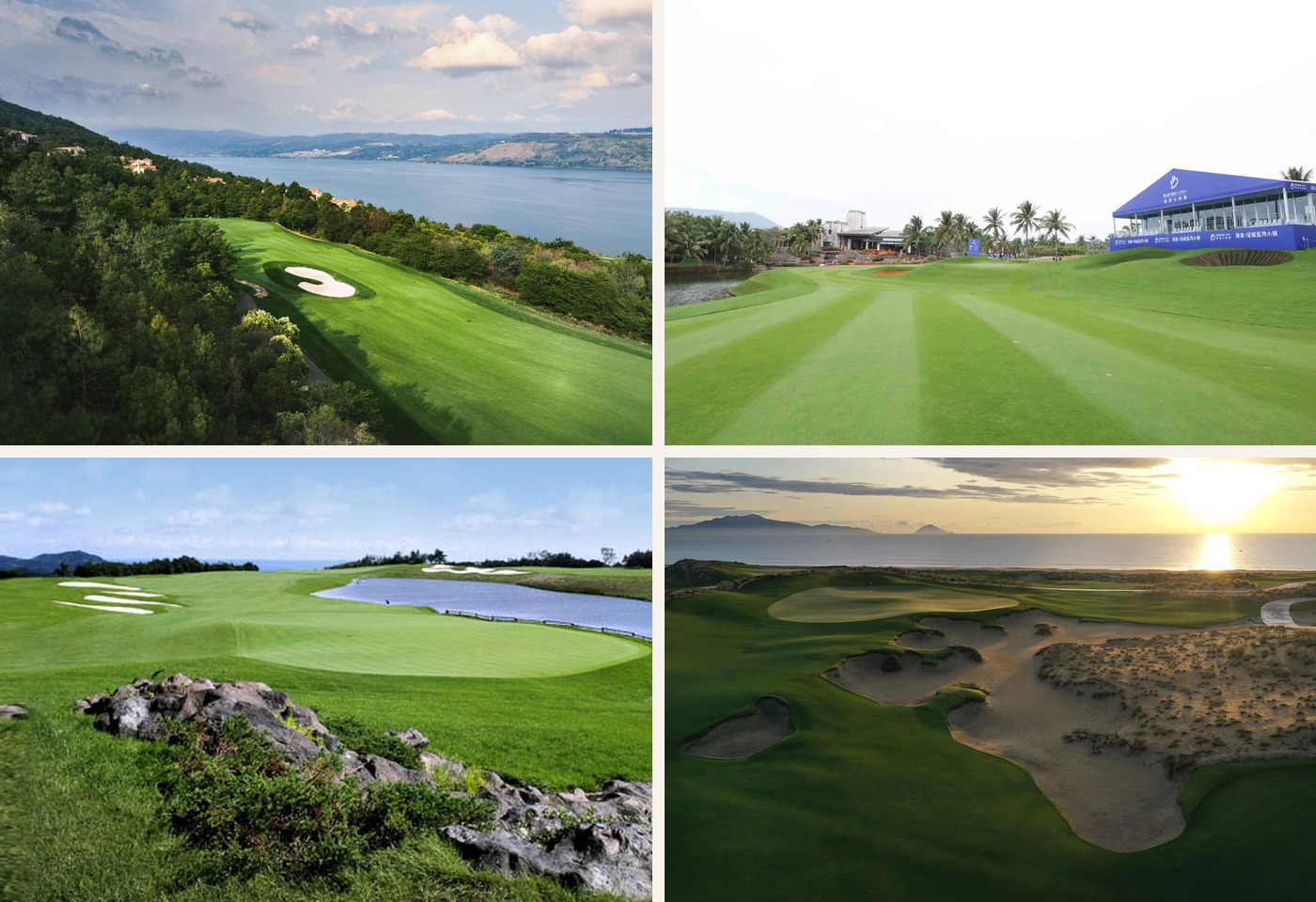 Spring golf destinations collage